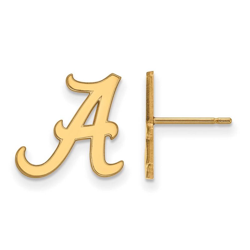 14k Yellow Gold University Of Alabama Small Post Earrings